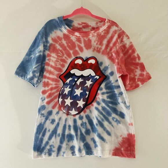 The Rolling Stones Tie Dye Graphic Tee Youth Kids EXTRA SMALL 4/5 T SHIRT - Picture 1 of 5